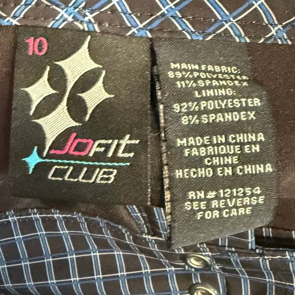 Jofit Blue Plaid Athletic Skort 10 Golf Tennis - Picture 4 of 5